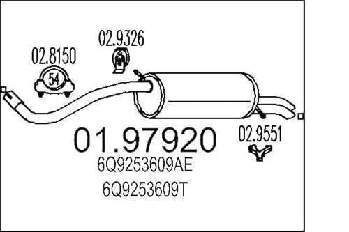 MTS Company 01.97920 Endschalldämpfer von エムテクノ MTS