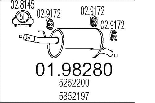 MTS Company 01.98280 Endschalldämpfer von MTS