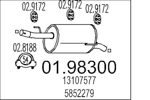 MTS Company 01.98300 Endschalldämpfer von エムテクノ MTS