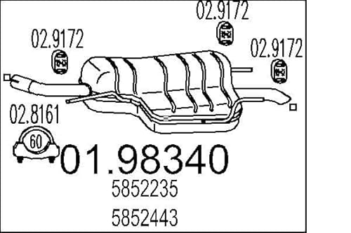 MTS Company 01.98340 Endschalldämpfer von エムテクノ MTS