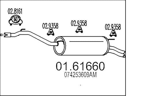 MTS Company 161660 Endschalldämpfer von エムテクノ MTS