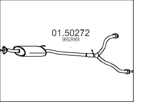 MTS Mittelschalldämpfer 01.50272 1100mm 13kg von MTS