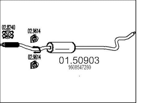 MTS Mittelschalldämpfer 01.50903 2100mm 6kg von MTS