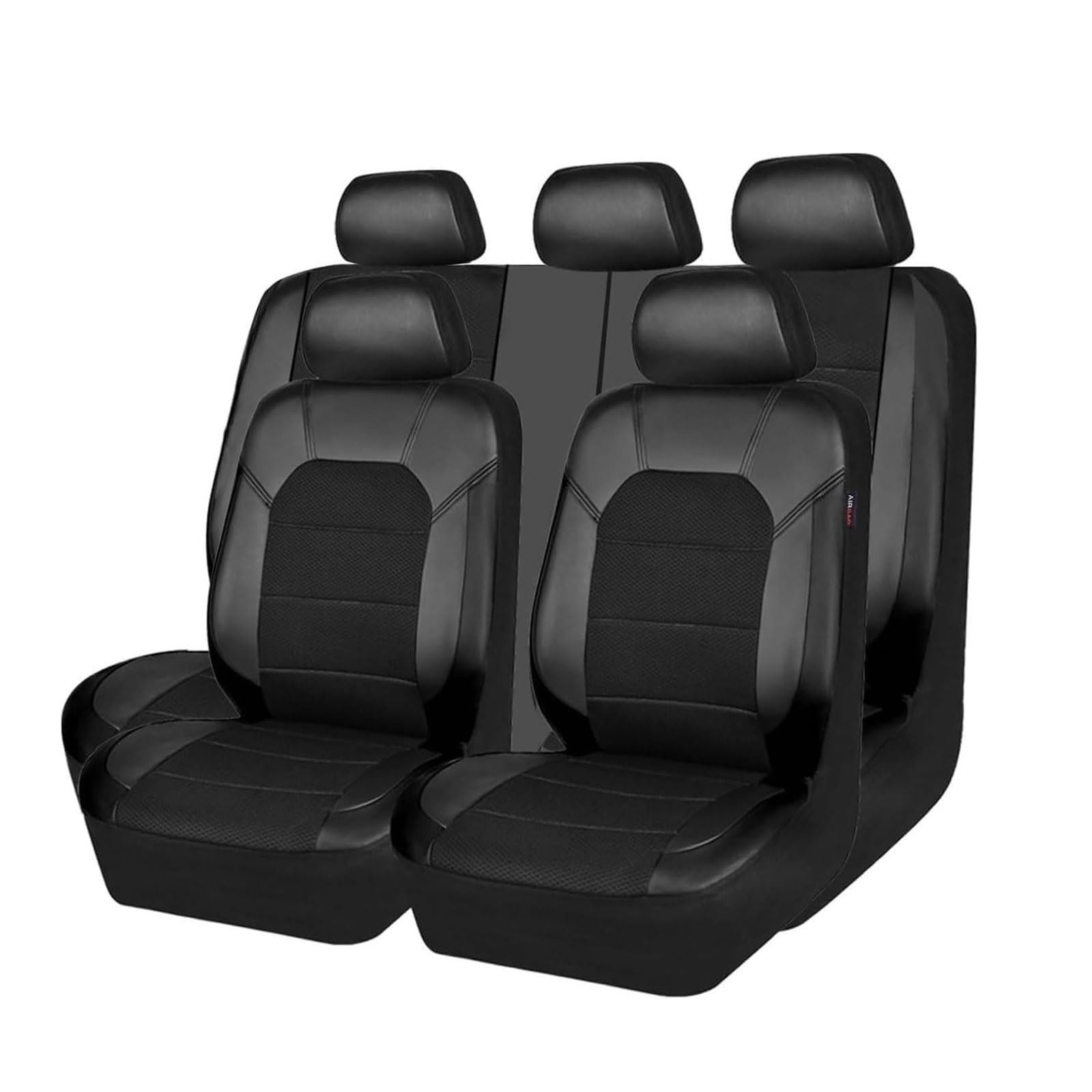 Auto Sitzbezüge Sets für Mazda 6 Coupe 2006 2007 2008, Leder Autositzbezüge rutschfest Sitzbezügesets Wasserdichter Sitzbezug-Sets Schonbezüge Zubehör,Black von MTYNB