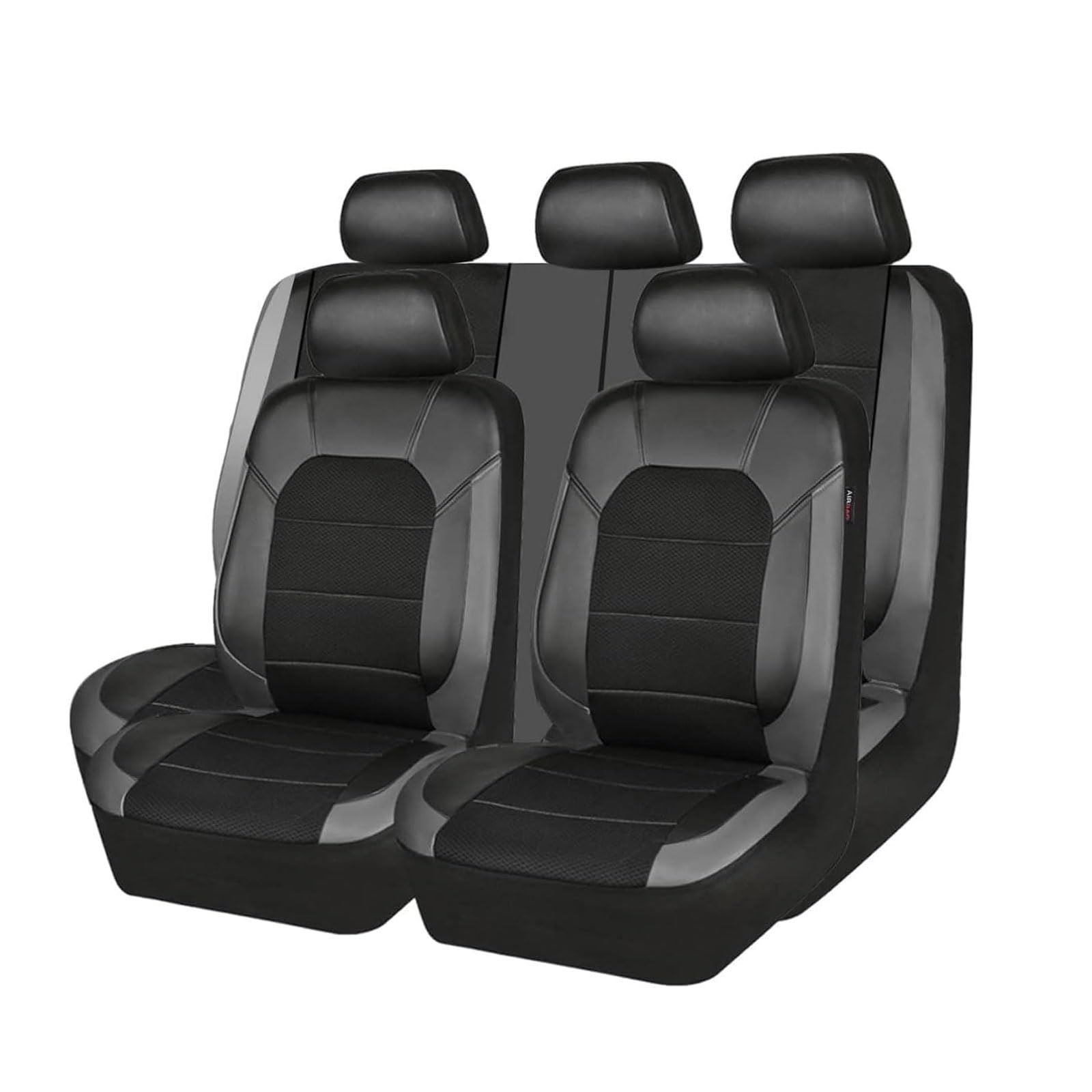 Auto Sitzbezüge Sets für Mazda 6 Coupe 2006 2007 2008, Leder Autositzbezüge rutschfest Sitzbezügesets Wasserdichter Sitzbezug-Sets Schonbezüge Zubehör,Grey von MTYNB