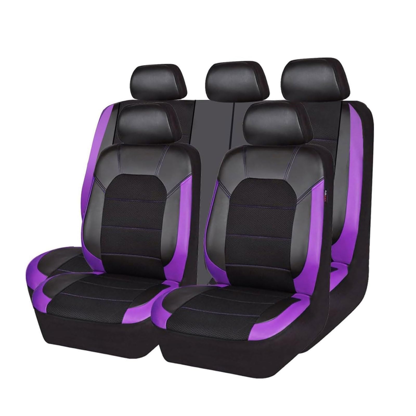 Auto Sitzbezüge Sets für Mazda 6 Coupe 2006 2007 2008, Leder Autositzbezüge rutschfest Sitzbezügesets Wasserdichter Sitzbezug-Sets Schonbezüge Zubehör,Purple von MTYNB