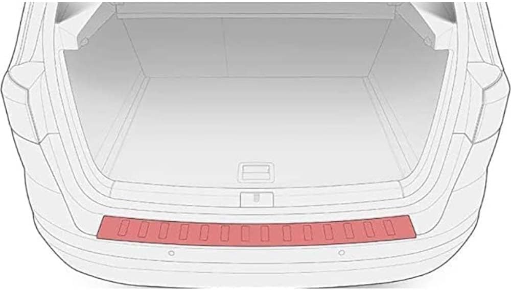Carbonfaser Der Auto-hintere Stoßfänger-Schutz eignet sich für Hyundai IX35, Tür Schwellen Rand Aufkleber, Auto Styling Zubehör. von MTYNB