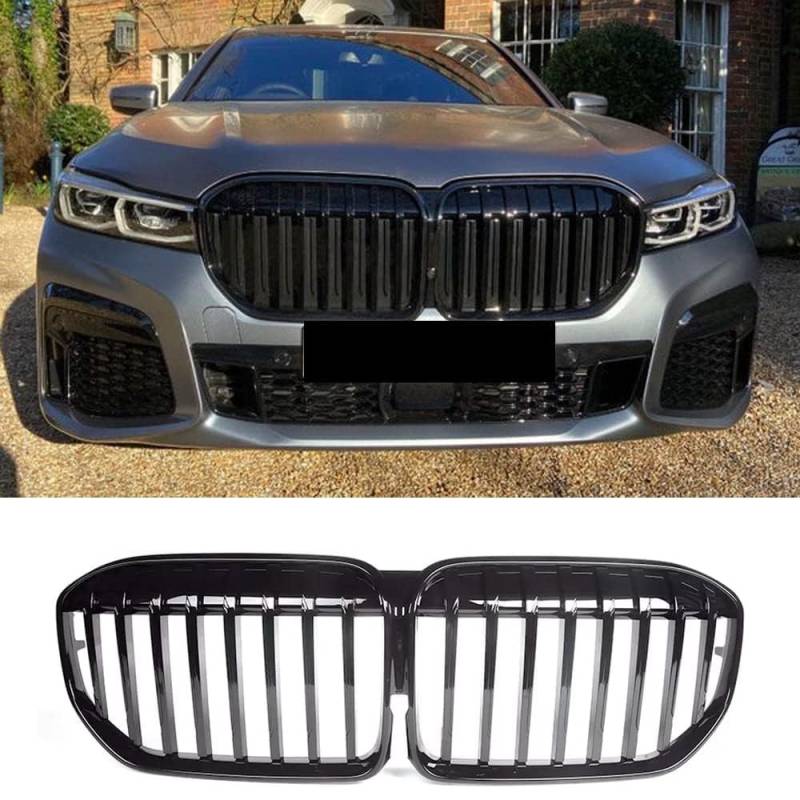 Frontstoßstange Nierengrill glänzend schwarz Single für BMW 7er G11 G12 2020-2022 von MUCCGQ