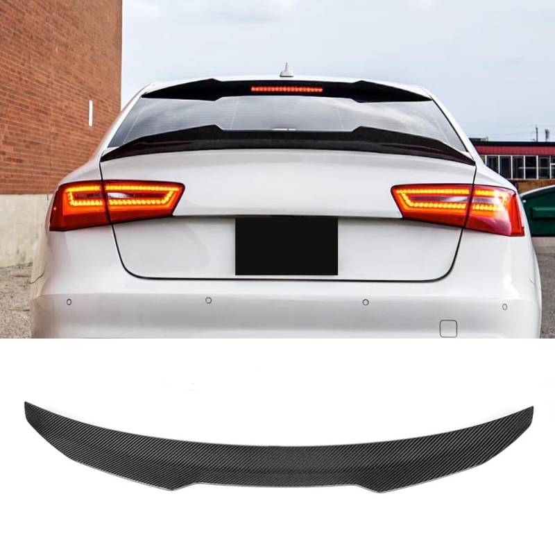 Für Audi A6 C6 Sline S6 Limousine 2008-2011 Heckspoiler Kofferraumflügel Lippe aus Kohlenstofffaser von MUCCGQ