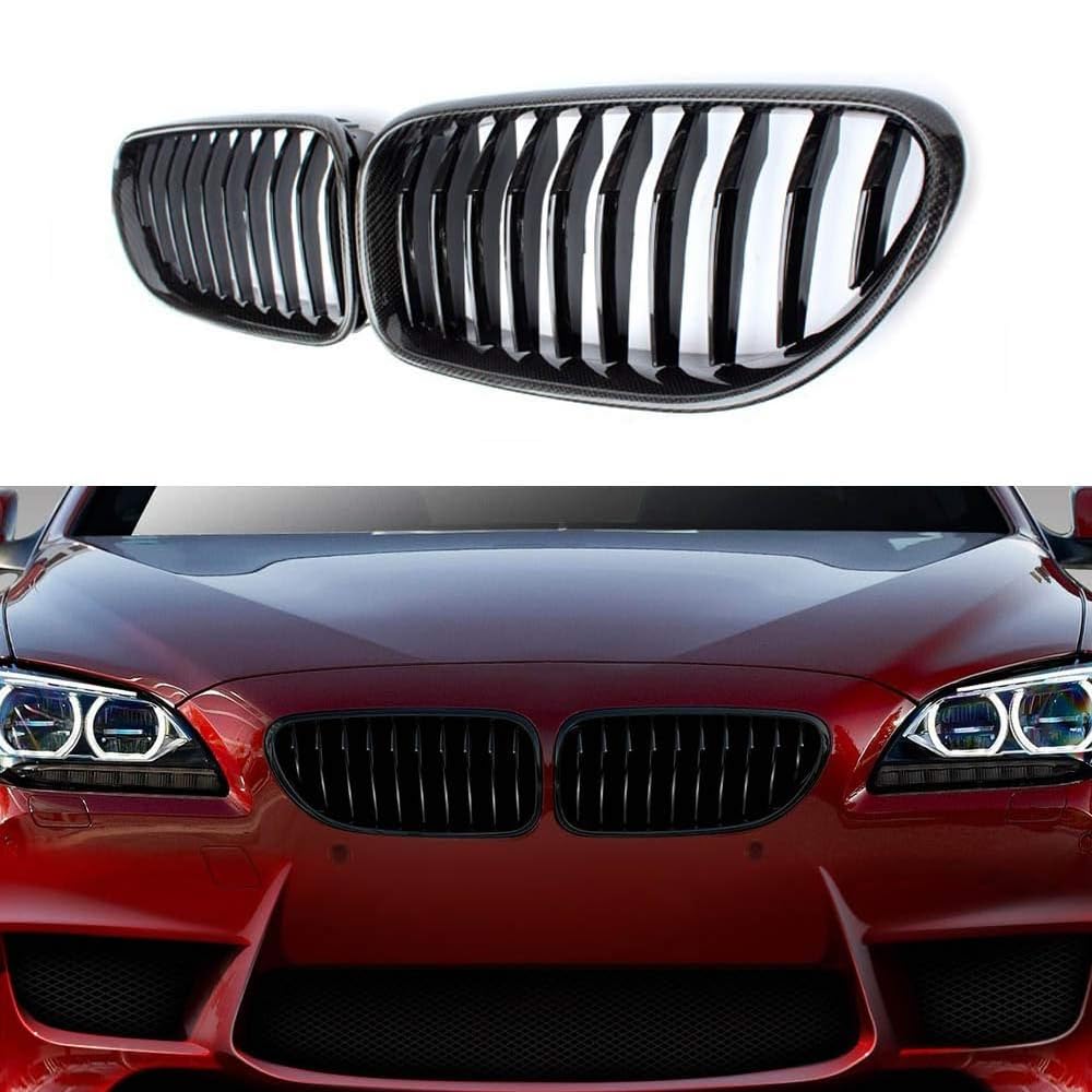 Für BMW 6er-Serie F06 F12 F13 Kohlefaser Single Front Grill 2012-2017 650i 640i M6 von MUCCGQ