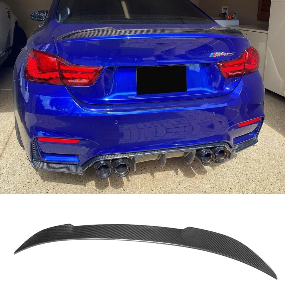 Für BMW F82 M4 2015-2020 Heckspoiler Kofferraumflügel Lippe aus echtem Kohlenstofffaser von MUCCGQ