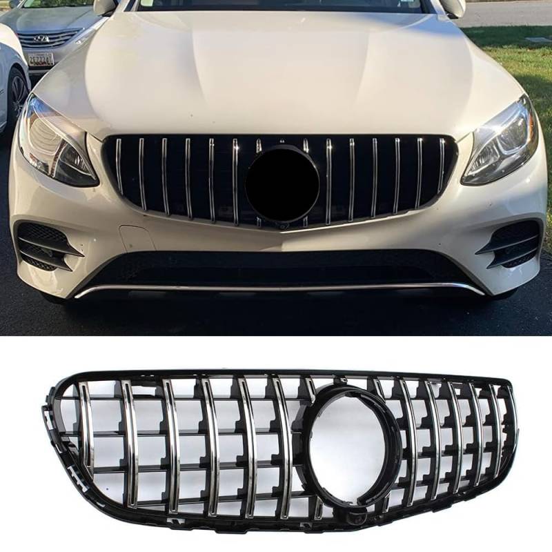 Für Mercedes Benz GLC-Klasse W253 GLC300 GLC350 Front Panamericana GT Kühlergrill Chrom 2016-2019 von MUCCGQ