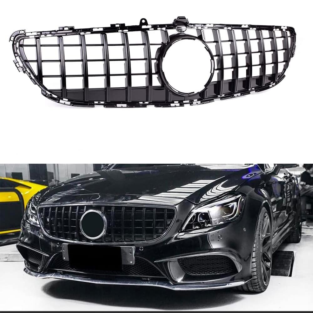 Für Mercedes CLS W218 GT R, schwarzer Kühlergrill CLS300 CLS350 CLS450 CLS500 2015-2018 von MUCCGQ