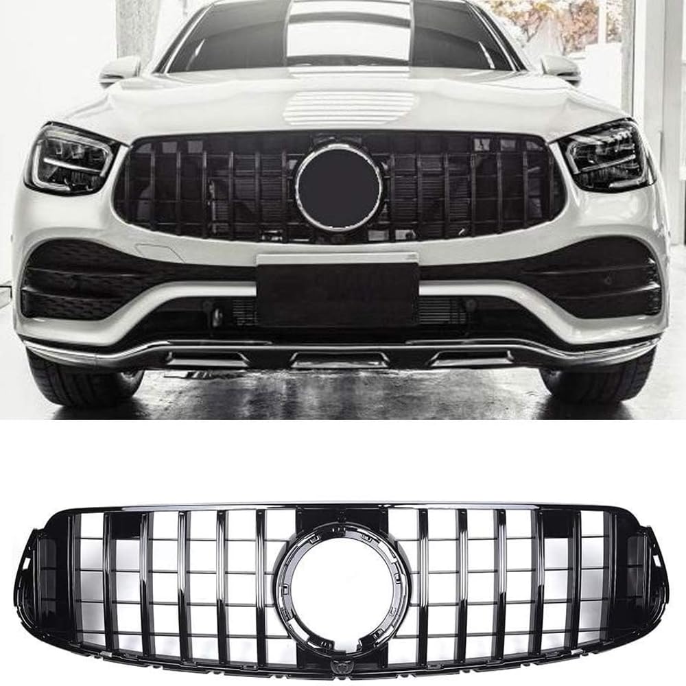 GT Kühlergrill für Mercedes Benz GLC W253 X253 GLC300 GLC350 GLC43 2020-2022, Schwarz von MUCCGQ