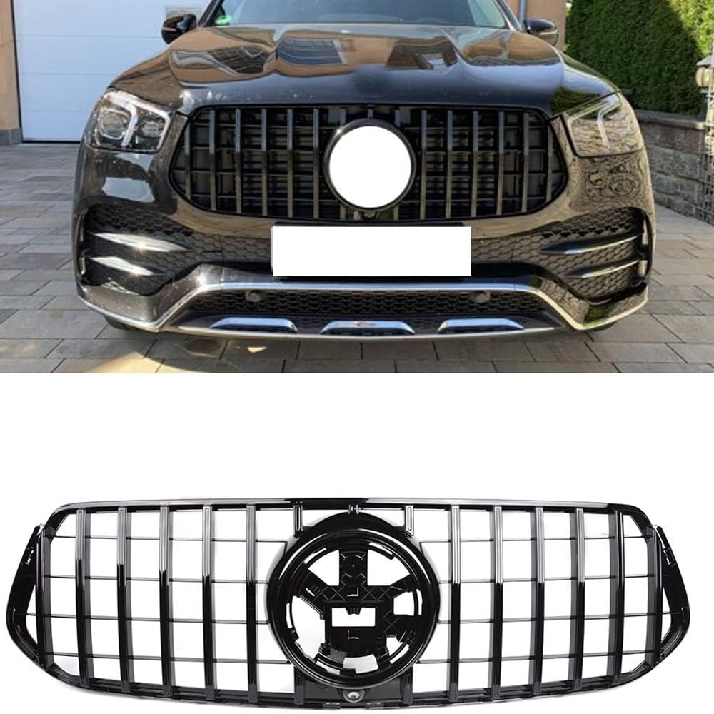 GT R AMG Style Kühlergrill Frontstoßstange für Mercedes-Benz W167 GLE-Klasse Deluxe 2020-2023 Schwarz von MUCCGQ