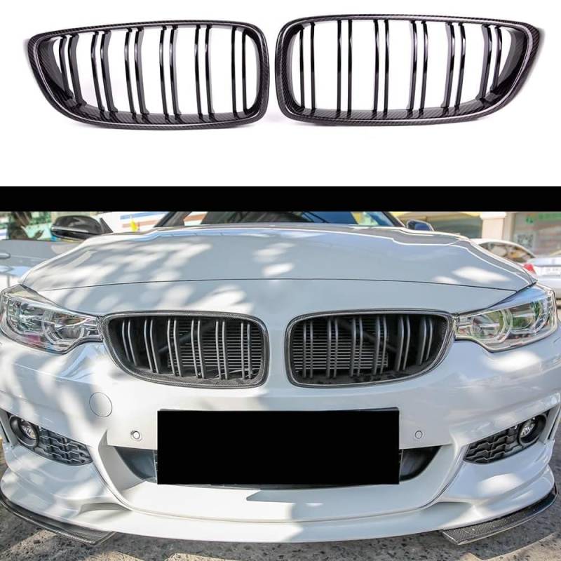 Kohlefaser-Frontgrill Niere für BMW 4er 428i 430i 435i 440i M4 F80 F82 F83 F32 F33 F36 2014-2020. von MUCCGQ