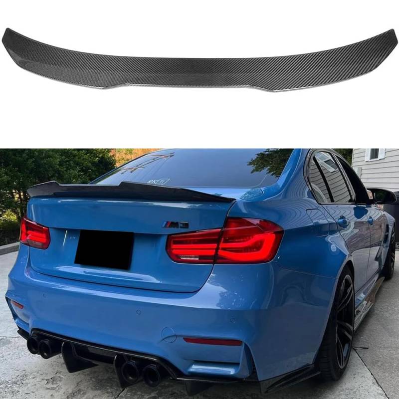 Kohlefaser PSM Style Kofferraumspoiler für 2012-2018 BMW F30 2015-2020 F80 M3 von MUCCGQ