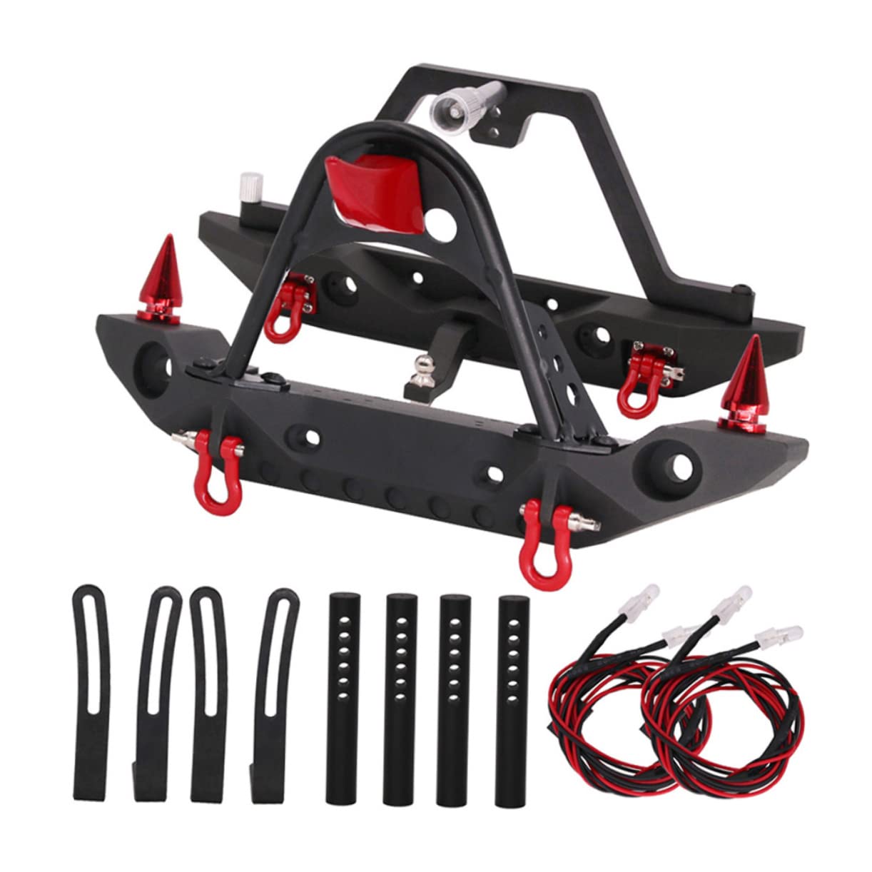 MUCKLILY 1/10 Universal Front Und Heckstoßstange Bumper Für RC Auto Anti Kollisionsschutz Mit Für Verbesserte Sichtbarkeit Robuste Bauweise Für Optimales Crawling Erlebnis von MUCKLILY