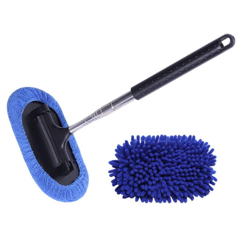 MUCKLILY 1 Satz Auto Fensterputzer Bildschirm wischen Reinigungsmittel Luft dehnungsstab ausfahrbarer stab Auto-Detailing-Kit Innenraum Auto-Windschutzscheiben-Reinigungswerkzeug Gummi Blue von MUCKLILY