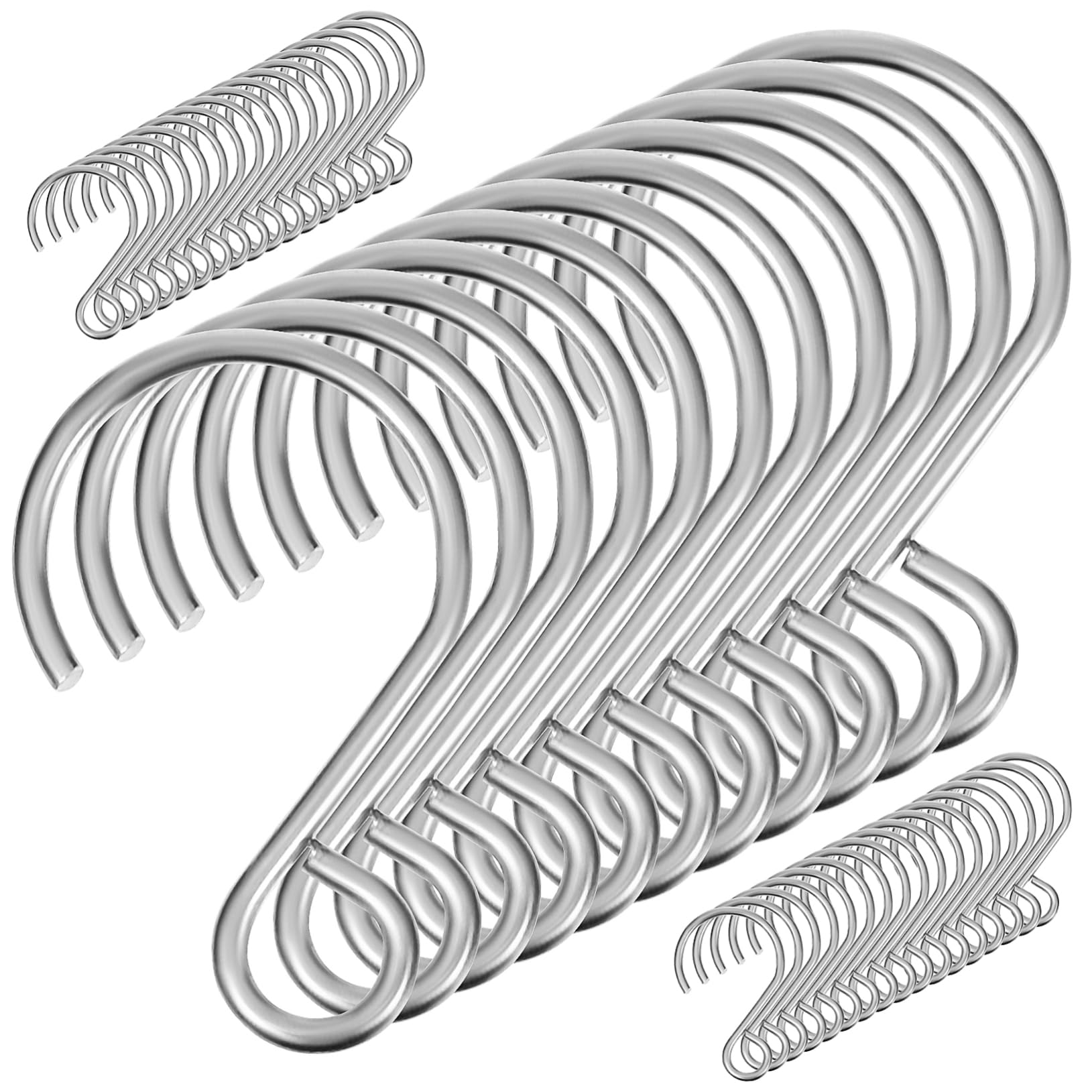 MUCKLILY 100 Stück S Haken Aus Edelstahl Zum Aufhängen Robuste Hängehaken Für Blumentöpfe Küchenutensilien Und Badezimmerorganisation Ideal Für Kreative Bastelprojekte Und von MUCKLILY