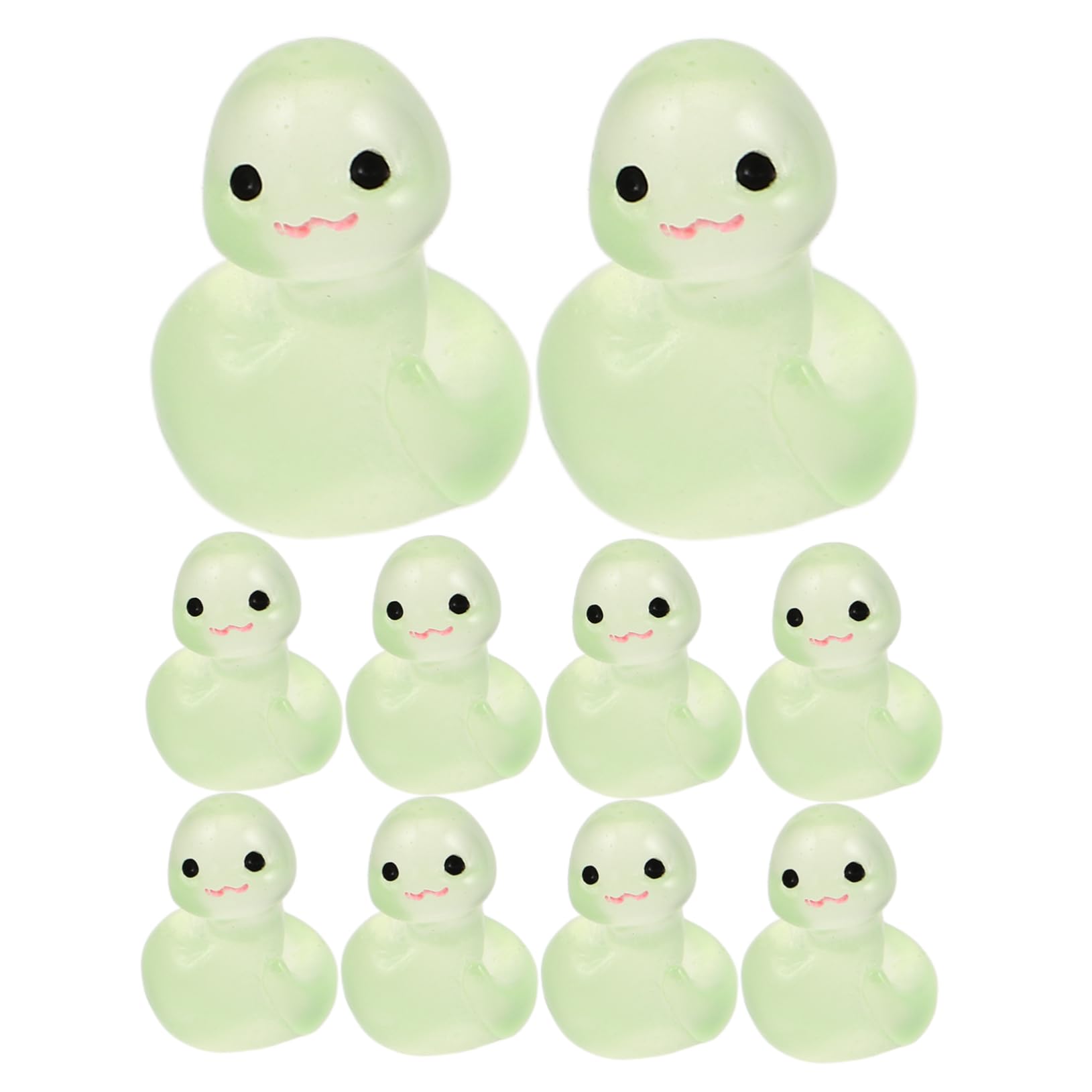 MUCKLILY 10Pcs Autoschmuck autozubehör auto zübehör schlangen deko süße Schlangenstatue Auto-Armaturenbrett-Ornamente Auto Dash Dekorationen chinesische Schlangenstatue Harz Light Green von MUCKLILY