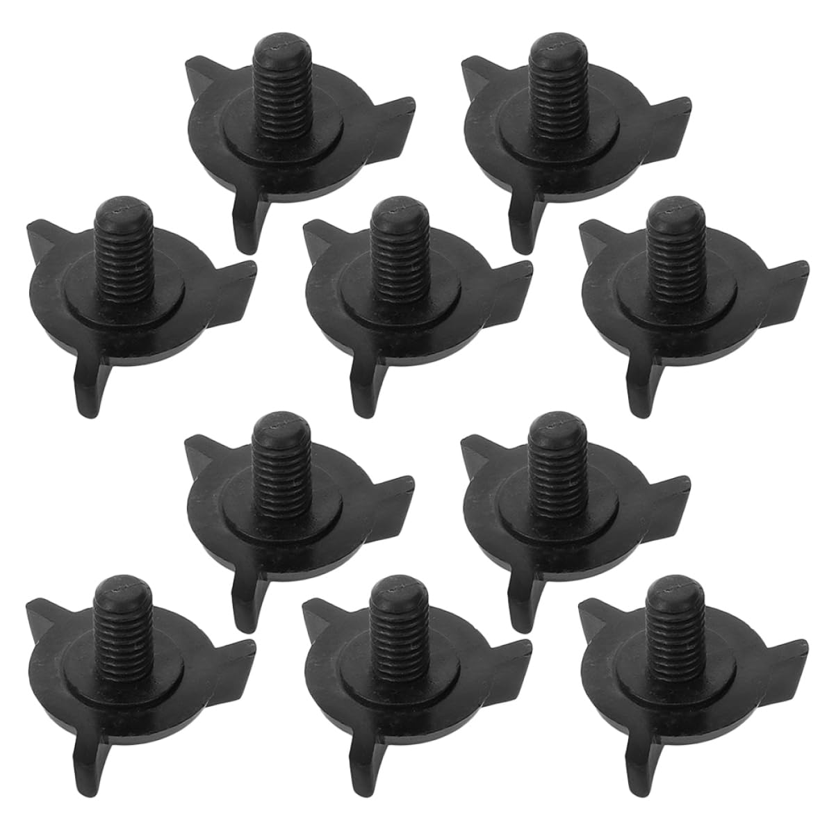 MUCKLILY 10st Helm-ersatzschrauben Helmüberzug Motor Helmständer Fahrradhelmschrauben Helmhalter Wandhalterung Roller Helmhalterung Helmvisier Fahrrad Schrauben Moped-Helm Black Plastik von MUCKLILY