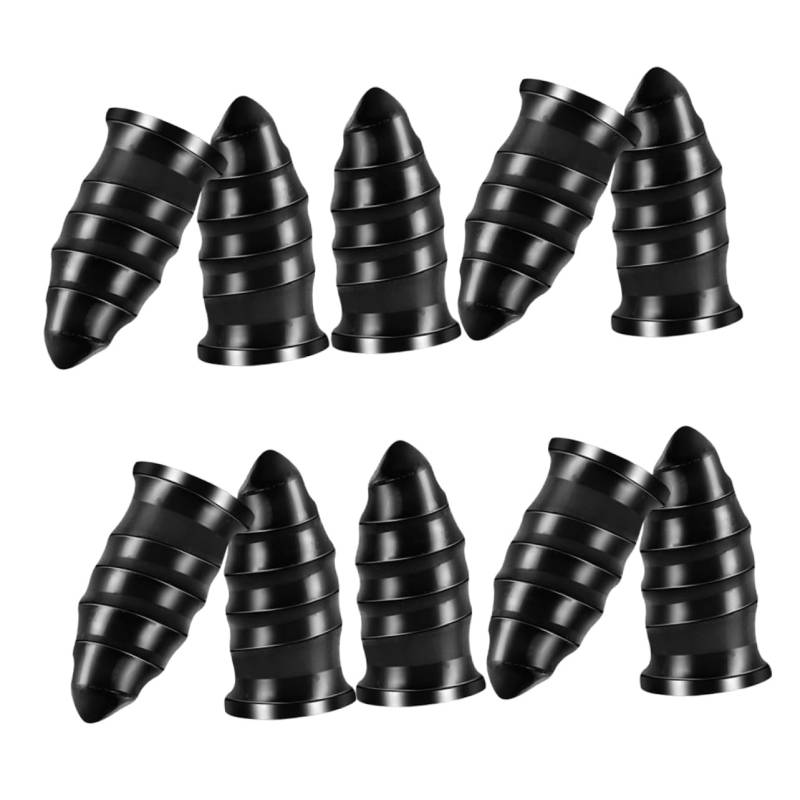 MUCKLILY 10st Reifendichtmittel Werkzeug Schrauben Reifenreparaturnägel Reifenreparaturset Plug-kit Für Motorradreifen Reparatur-Reifen-Set Autoreifen-reparaturset Vakuumreifen Gummi Black von MUCKLILY