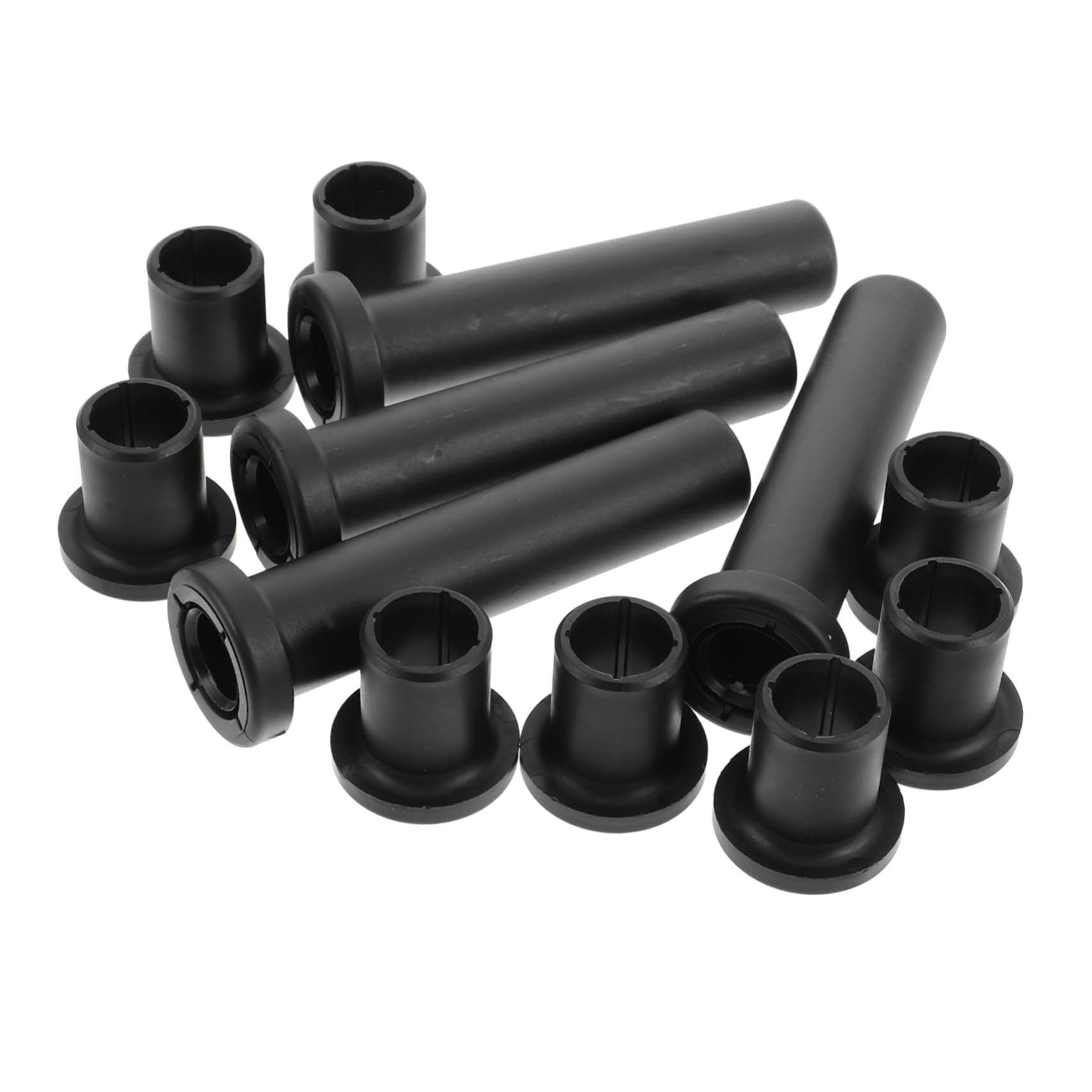 MUCKLILY 12 Stück Schwingenbuchse ersatzteile stoßdämpfer Ersatzbushings Kontrollarm Buchse Kit Auto Aufhängung Buchsensatz für die Hinterradaufhängung Aufhängungsbuchsen Plastik Black von MUCKLILY