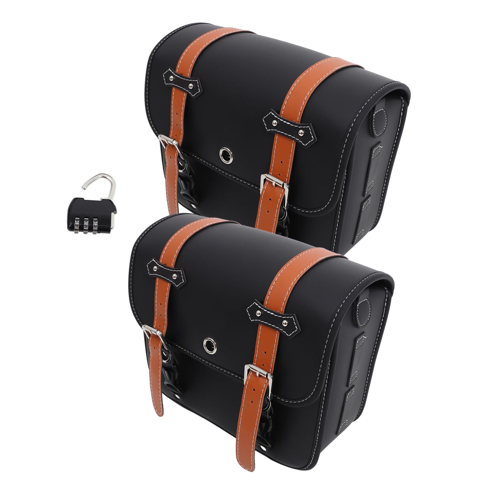 MUCKLILY 2 Teilige Tasche Für Motorradzubehör Motorradzubehör Werkzeugaufbewahrung Werkzeug Organizer Aufbewahrungstasche Werkzeugtasche Lenkertaschen Pu von MUCKLILY