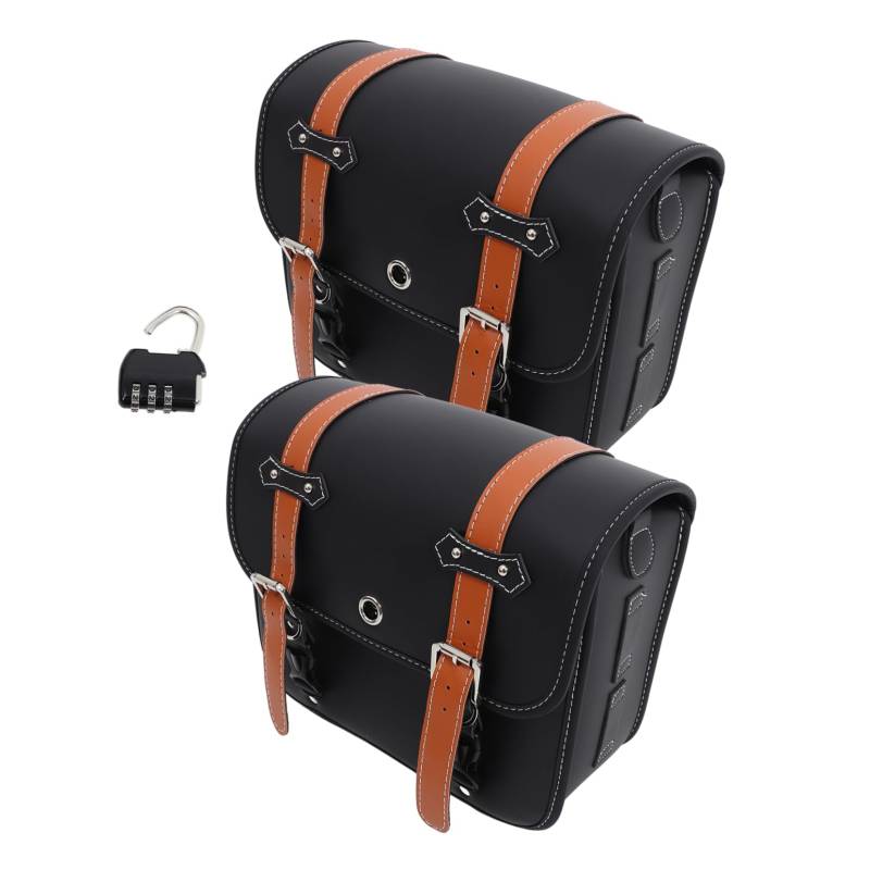 MUCKLILY 2 Teilige Tasche Für Motorradzubehör Motorradzubehör Werkzeugaufbewahrung Werkzeug Organizer Aufbewahrungstasche Werkzeugtasche Lenkertaschen Pu von MUCKLILY