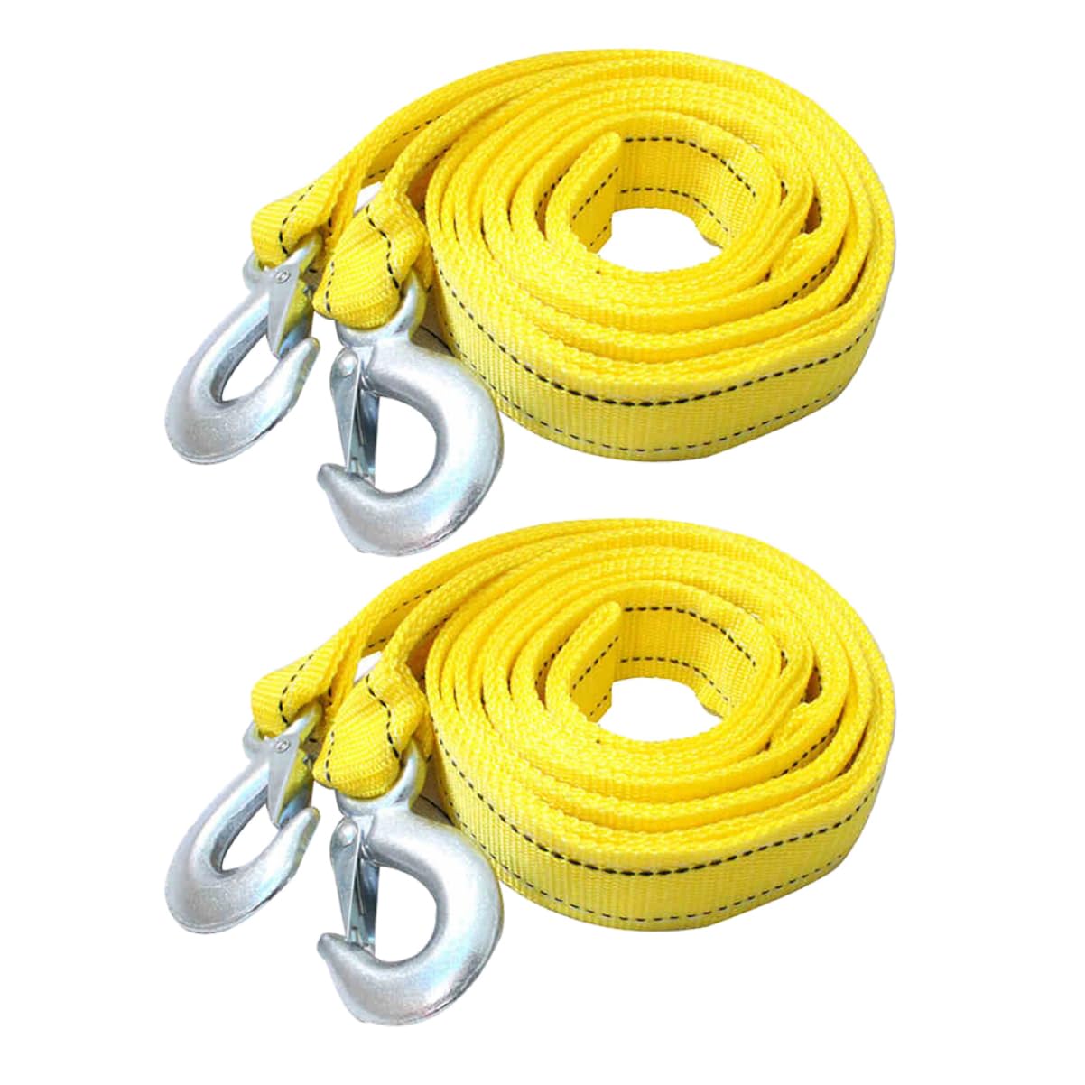 MUCKLILY 2St Auto Abschleppseil Robustes Windenseil Autowindenseil Windenseil mit Haken Trailer Rope Winch Rope seilspanner Seil der Anhängerwinde Autozubehör eiserner Haken Yellow von MUCKLILY