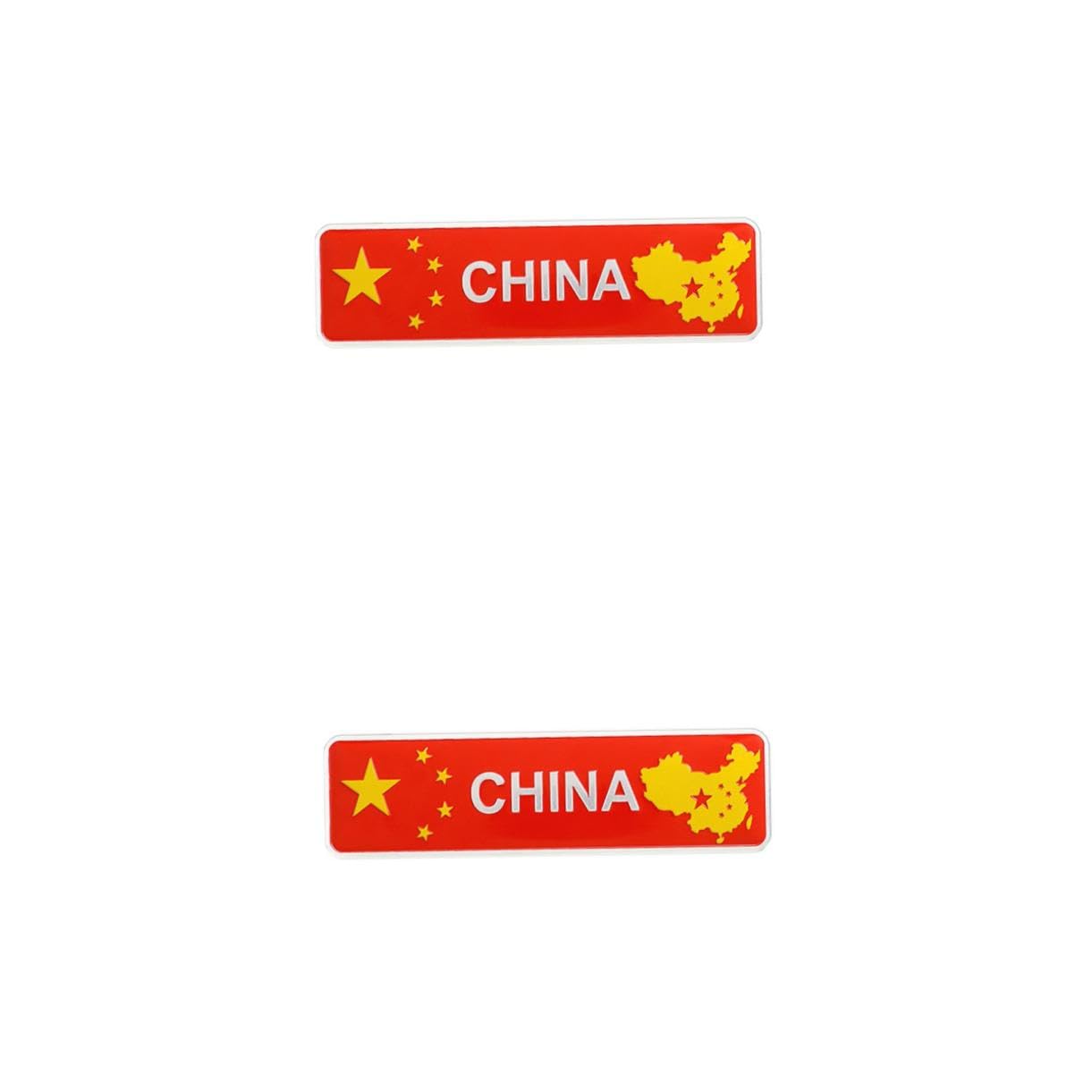 MUCKLILY 2St Autologo der Nationalflagge Autoaufkleber mit chinesischer Flagge Embleme Stoßstange China-Flaggen-Aufkleber- Aufkleber mit chinesischer Flagge für Fahrzeuge Aluminium rot von MUCKLILY