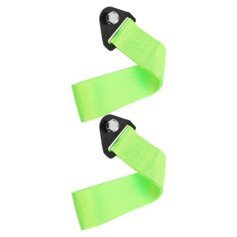 MUCKLILY 2St Modifizierter Trailer Abschleppgurte Auto-Geldbörsenhaken Autoringhaken Unterlage Auto zubehör Auto Dekoration Abschleppgurt für Automobile Abschlepphaken Nylon Light Green von MUCKLILY