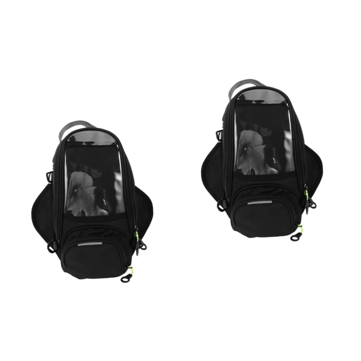 MUCKLILY 2St -Tankrucksack Motorradzubehör Tanktasche Helm Halter Oberschenkeltasche für Motorräder Mesh-Motorradjacke Motorradteil -Tanktasche Oxford-Stoff Black von MUCKLILY