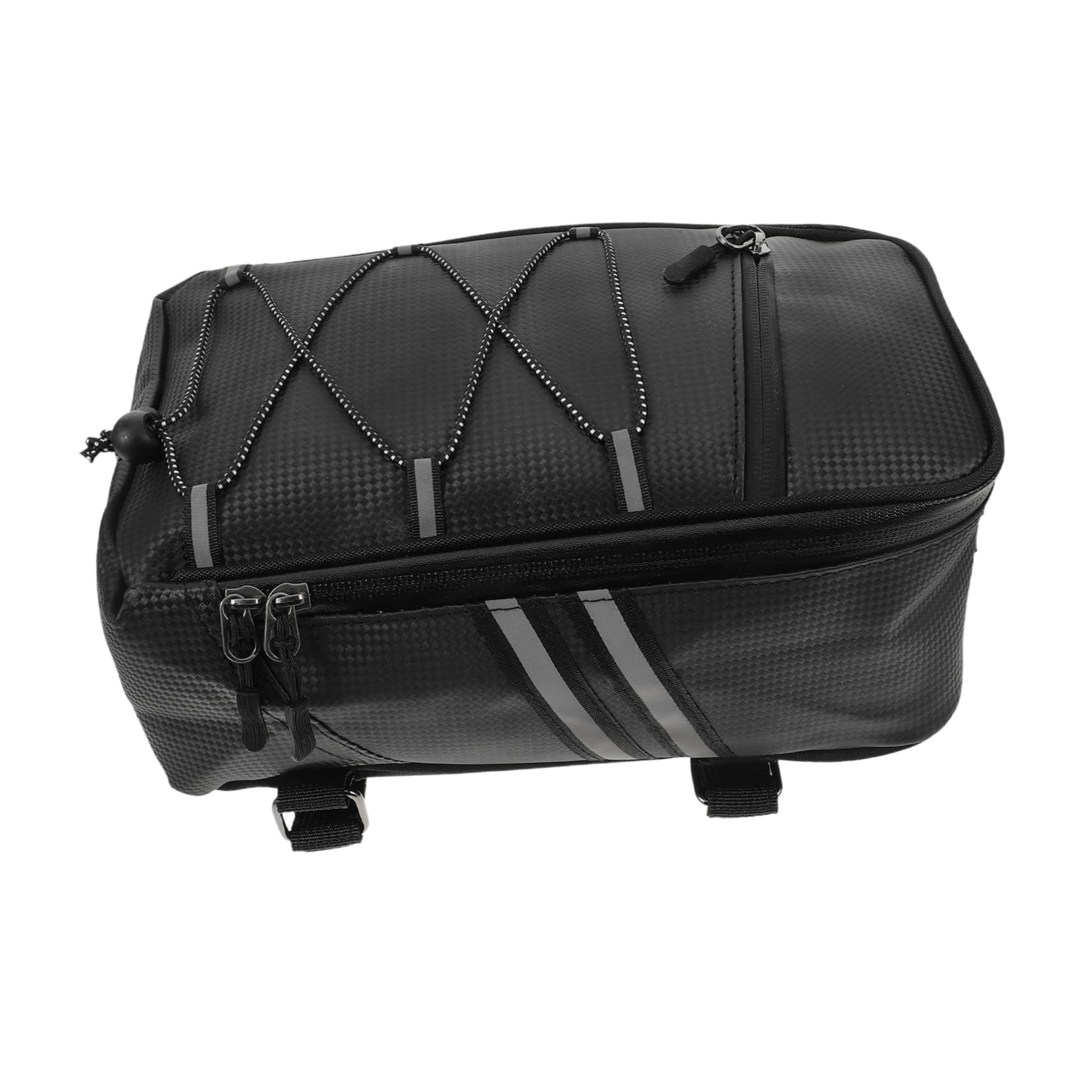 MUCKLILY 2St Tasche für den Rücksitz fahrradrucksack fahrradwerkzeugtasche gepäcktasche Reisegepäck Fahrrad Aufbewahrungstasche Fahrradträgertasche Fahrradtaschen Sitzsack PU-Leder Black von MUCKLILY