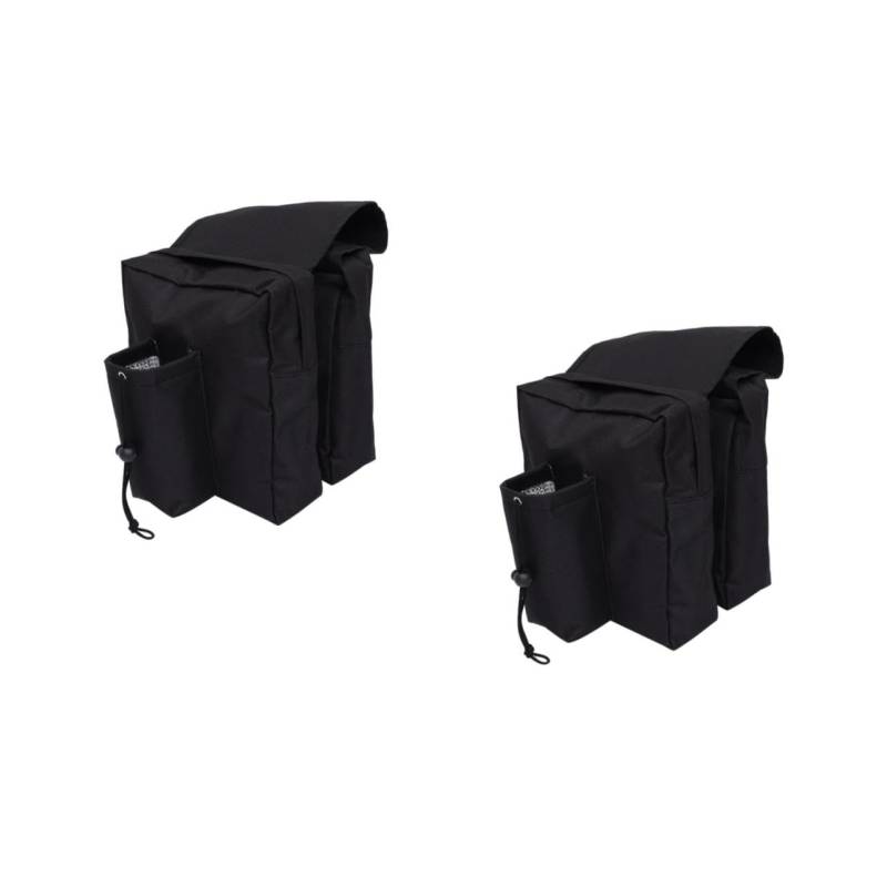 MUCKLILY 2st Seitentasche Lenkertasche Für Schneemobile Fahrradtasche Fahrrad Öltanktasche Fahrrad-bar-Tool Frontträgertasche Satteltasche Satteltaschen Überwerfen Oxford-Stoff Black von MUCKLILY