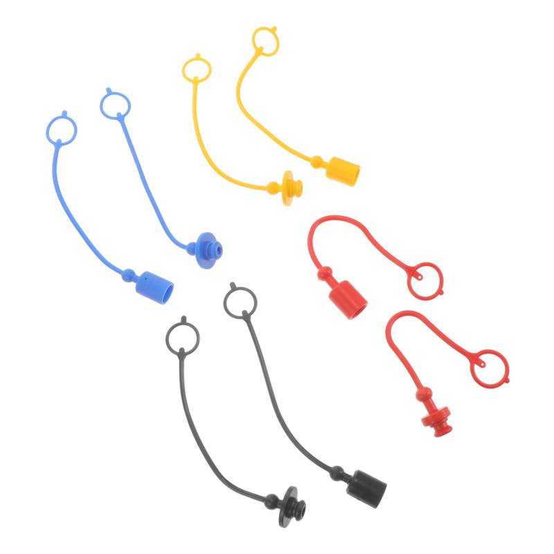 MUCKLILY 4 Sätze Schutzkappe Für Schnellverbinder Ende Hydraulikschlauch Hydraulikstecker Hydraulische Staubstopfen Spule Sieb Abdeckung Für Hydraulische Kupplung Luftgebläse Fluid Plastik von MUCKLILY