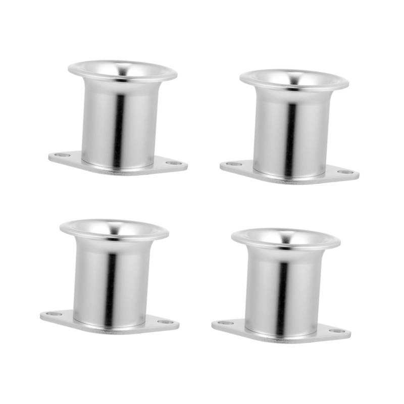 MUCKLILY 4 Stück Auto Drucklufthupe auto hupe kfz hupe Replacement air horn funnel auto4part kfz zubehör Autohupe Lufthörner Lufthorn Luftansaugrohr Autozubehör Aufnahme Aluminium Silver von MUCKLILY