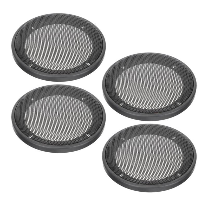 MUCKLILY 4 Stück Auto Lautsprecher Kühlergrill Runder Grill Auto Lautsprecher Auto Subwoofer Deckenlautsprecher Abdeckungen Subwoofer Grill Schutz Kreis Kühlergrill Schutz von MUCKLILY