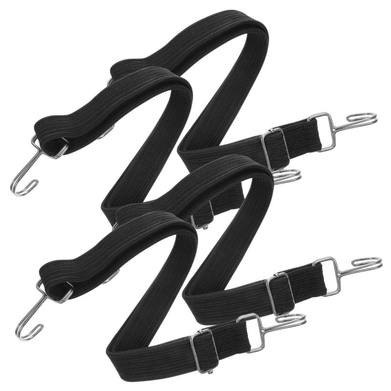 MUCKLILY 4 Stück Bungee Seil Set Flache Elastische Spanngurte Mit Verstellbarem Klemmschloss Ideal Für Fahrradträger Gepäcktransporter Und Camping Robuste Gummibänder Für von MUCKLILY