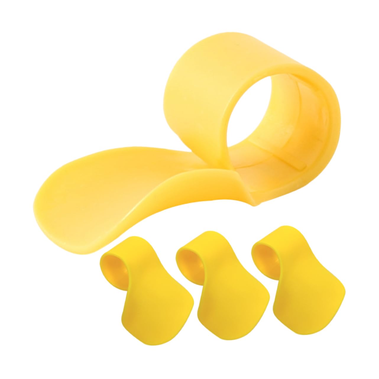 MUCKLILY 4 Stück -drosselklappenclip Maschine Handgelenkpolster Handschuh Griffe Bauchtrainer Finger Handgelenksstärkung Greifer Roller Klaviatur Gasgriff Abs Yellow von MUCKLILY