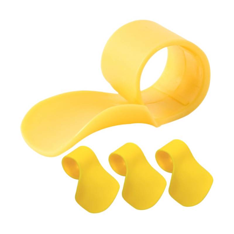 MUCKLILY 4 Stück -drosselklappenclip Maschine Handgelenkpolster Handschuh Griffe Bauchtrainer Finger Handgelenksstärkung Greifer Roller Klaviatur Gasgriff Abs Yellow von MUCKLILY