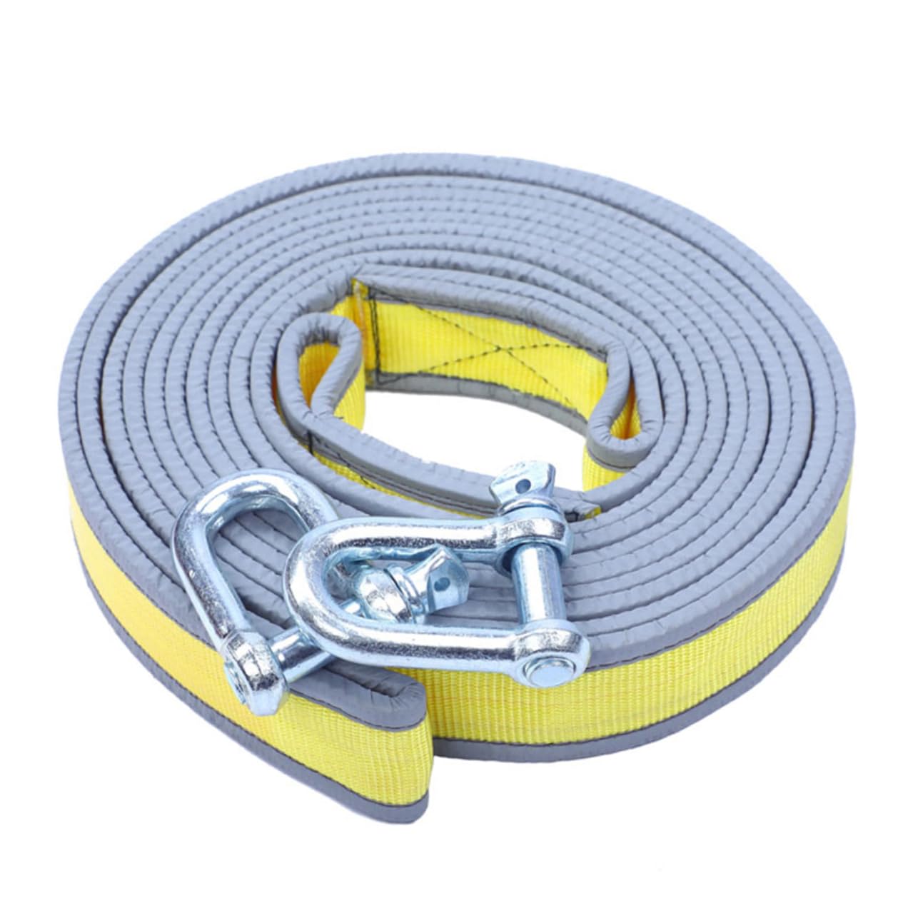 MUCKLILY 4m Hochfeste Abschleppseil Mit Haken Robustes Nylon Abschleppseil Für PKW Und Geländewagen 8 Tonnen Zugkraft Professionelles Notfall Tow Rope von MUCKLILY