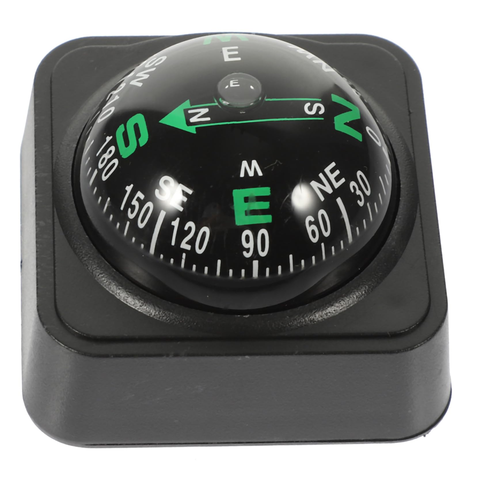 MUCKLILY Auto kompass navigationsgeräte navigationgeräte fahrzeugeinrichtung Marinekompass-Armaturenbretthalterung Marine-Kompass automobiler Kompass Kleiner Bootskompass Acryl Black von MUCKLILY