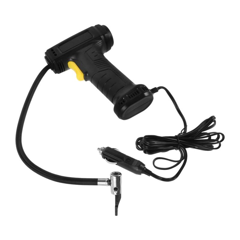 MUCKLILY Auto luftpumpe Auto Werkzeug autozubehör Luftpumpe mit Zigarettenanzünder Motorradpumpe Reifen Inflator Luftpumpe für Schlauchboote Luftkompressor Fahrrad Luftpumpe Plastik Black von MUCKLILY