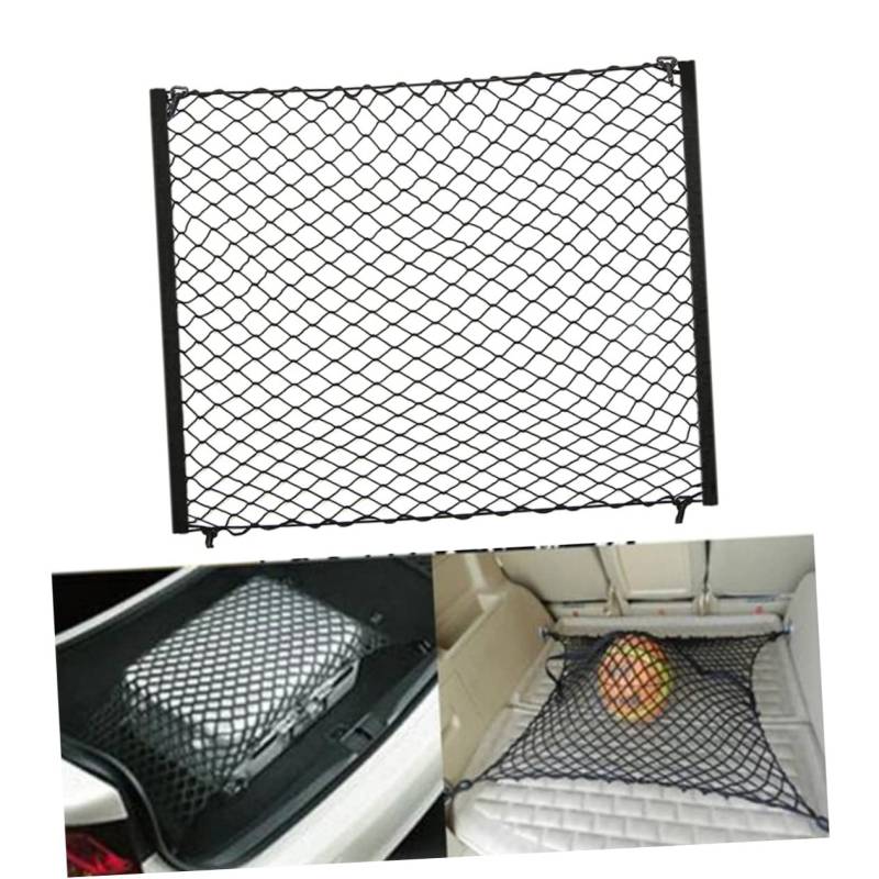 MUCKLILY Kofferraum Organizer Aufbewahrungsnetz Auto Aufbewahrungstasche car Storage Pocket kofferraumtasche Gepäckraum-Organizer-Netz Kofferraum-Mesh-Aufbewahrungsnetz Black von MUCKLILY