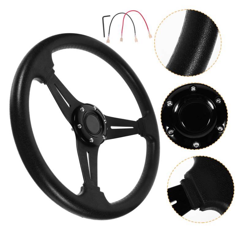 MUCKLILY Universelles Rennlenkrad Schnellspanner PU Material Autozubehör Für Sportliche Fahrzeuge Ideales Rennlenkrad Für Perfekten Fahrspaß von MUCKLILY