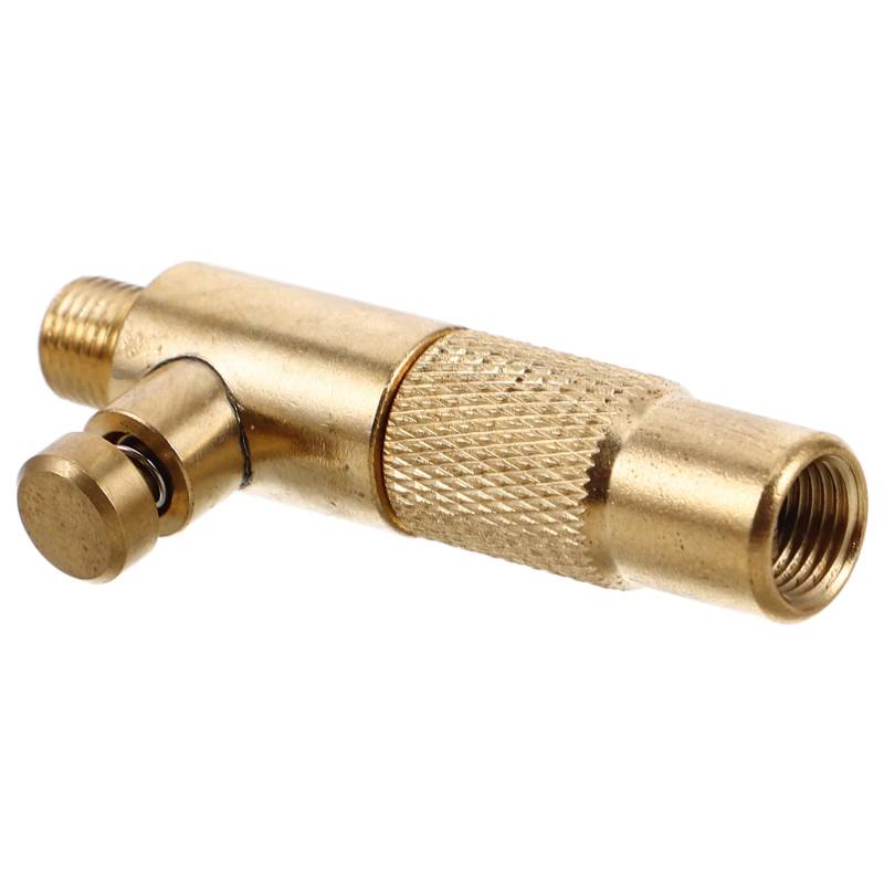 MUCKLILY Ventiladapter mit Gewinde Notfall kit aufblasbares Fahrzeugreifen Portable luftpumpe Hausgebrauch Luftpumpe Reifenfülladapter Adapter für Fahrradventile Metall Golden von MUCKLILY