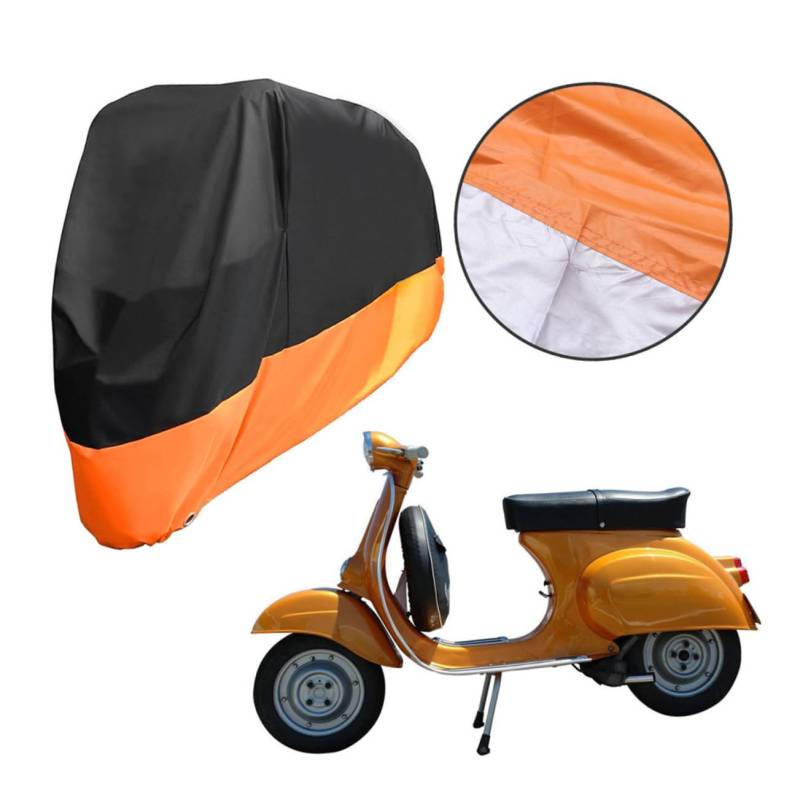 MUCKLILY schutzhülle Auto Motorradabdeckung Roller atmungsaktiver Bezug abdecken schützend -Verkleidungsabdeckungssatz motoradabdeckhaube motorradgarage Orange von MUCKLILY