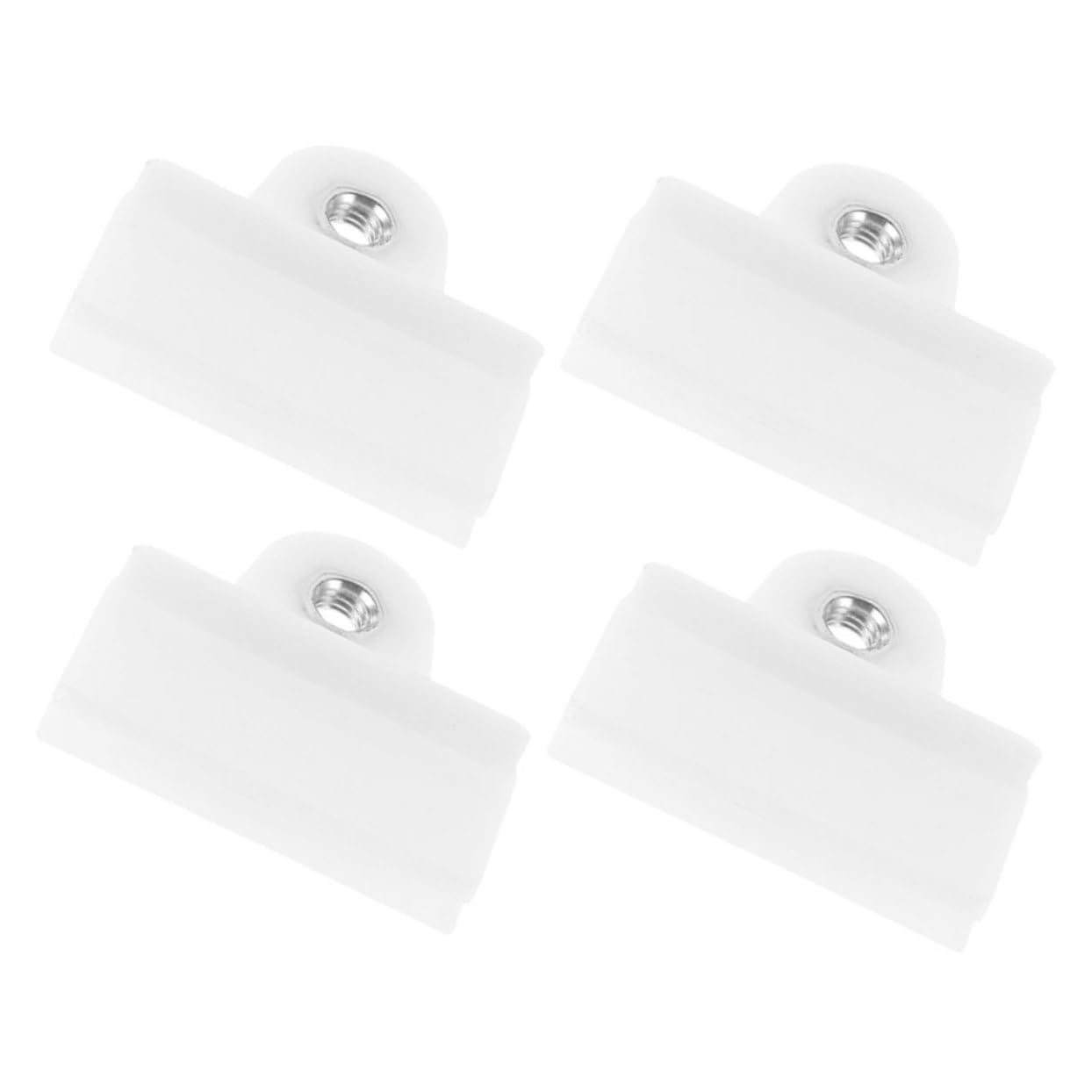 MUELODSIC 4 Stück Glasfeste Schnalle Fensterschließschnalle Halteklammern Für Schrankglas Autoglas-Clip Glashalteclips-kit Spiegelclips Aus Glas Clips Für Glas Plastik Weiß von MUELODSIC